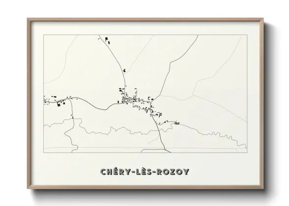 Une affiche de carte sur Chéry-lès-Rozoy