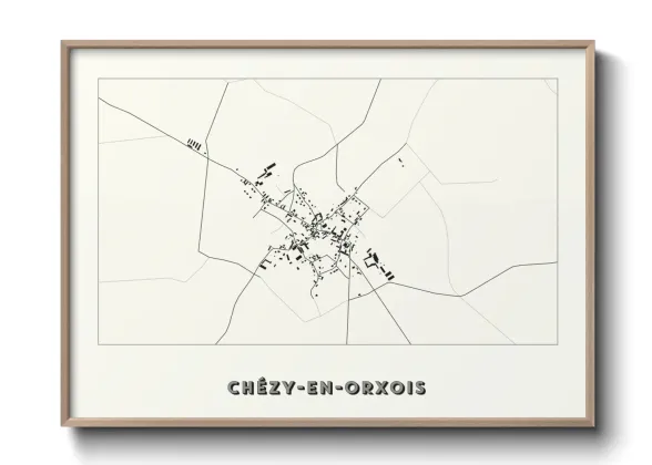 Une affiche de carte sur Chézy-en-Orxois