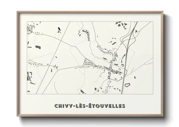 Une affiche de carte sur Chivy-lès-Étouvelles