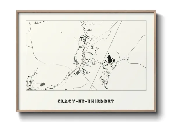 Une affiche de carte sur Clacy-et-Thierret