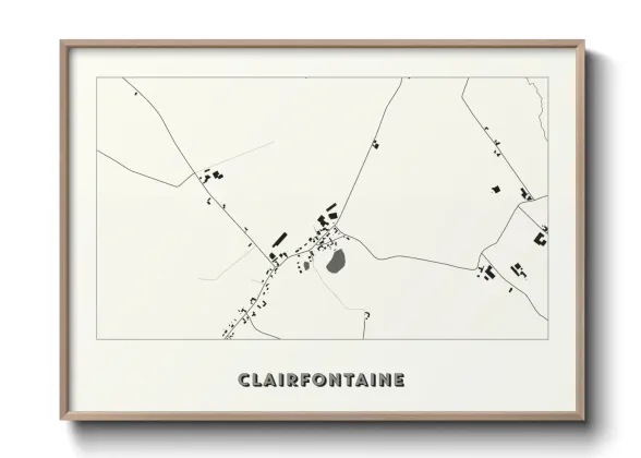 Une affiche de carte sur Clairfontaine