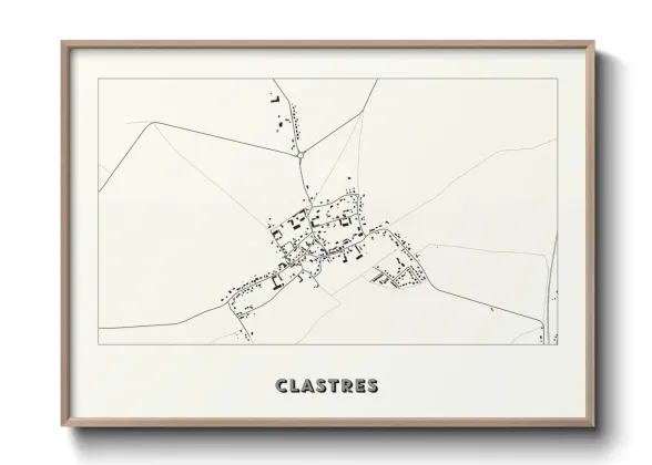 Une affiche de carte sur Clastres