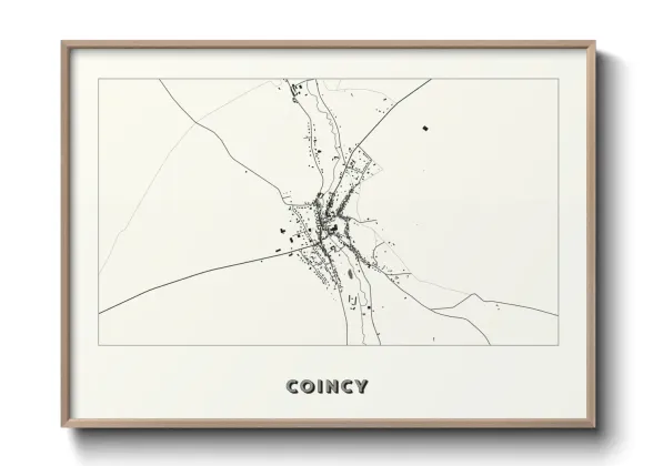 Une affiche de carte sur Coincy