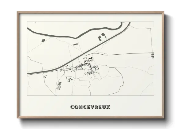Une affiche de carte sur Concevreux