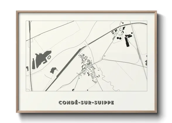 Une affiche de carte sur Condé-sur-Suippe
