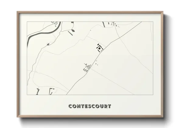 Une affiche de carte sur Contescourt