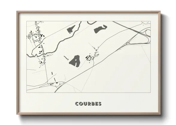 Une affiche de carte sur Courbes