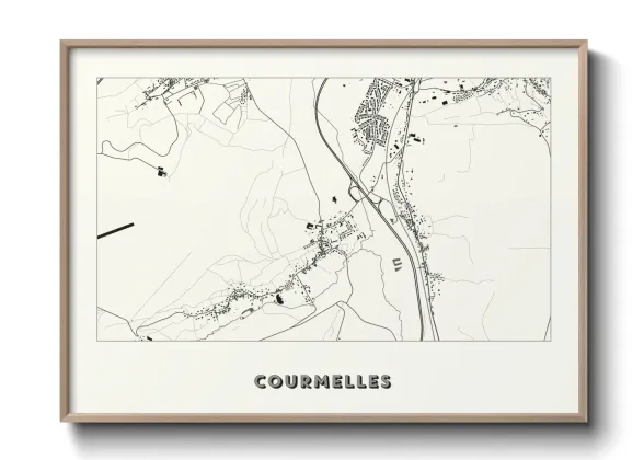 Une affiche de carte sur Courmelles