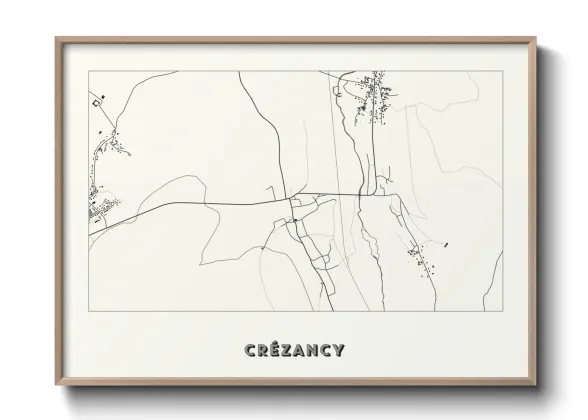Une affiche de carte sur Crézancy