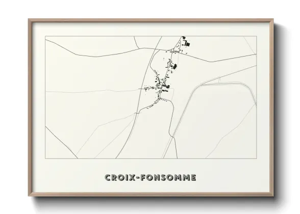 Une affiche de carte sur Croix-Fonsomme