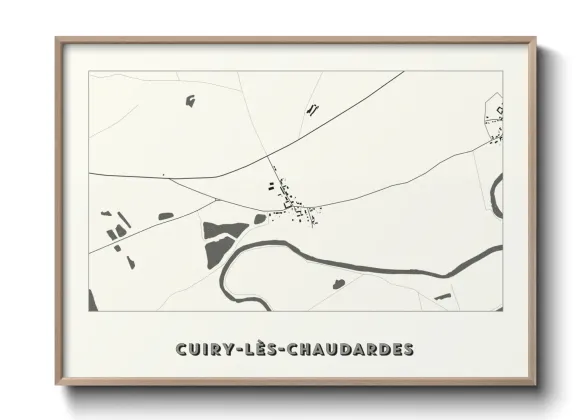 Une affiche de carte sur Cuiry-lès-Chaudardes
