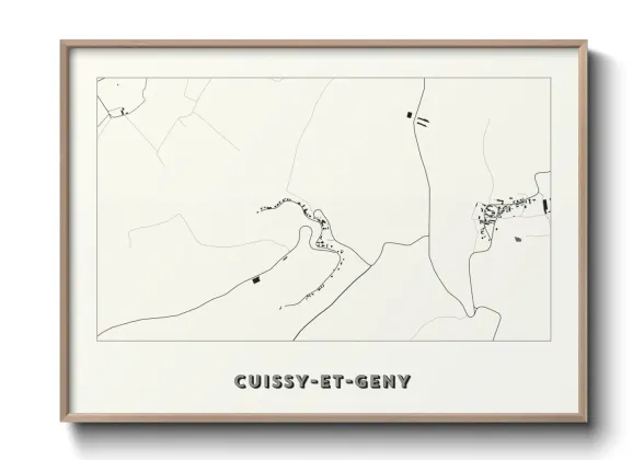 Une affiche de carte sur Cuissy-et-Geny
