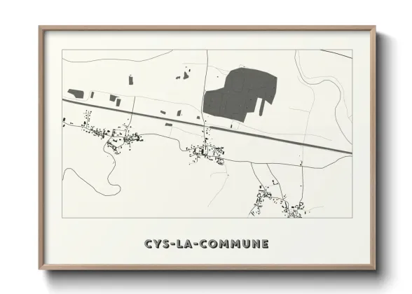 Une affiche de carte sur Cys-la-Commune