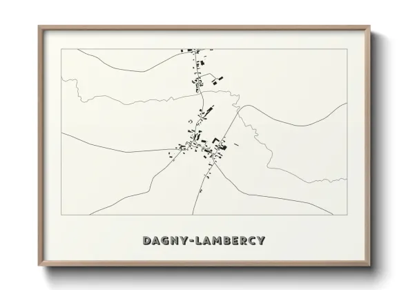 Une affiche de carte sur Dagny-Lambercy