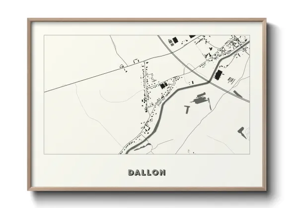 Une affiche de carte sur Dallon