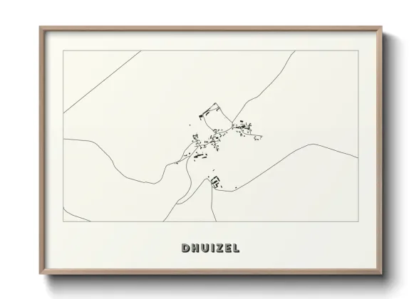 Une affiche de carte sur Dhuizel