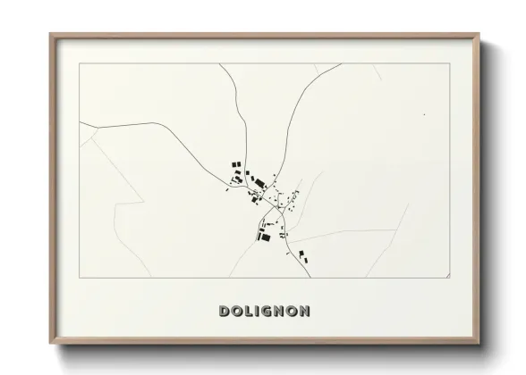 Une affiche de carte sur Dolignon