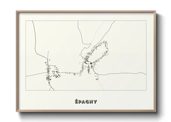 Une affiche de carte sur Épagny