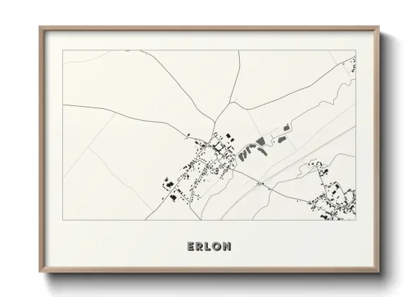 Une affiche de carte sur Erlon