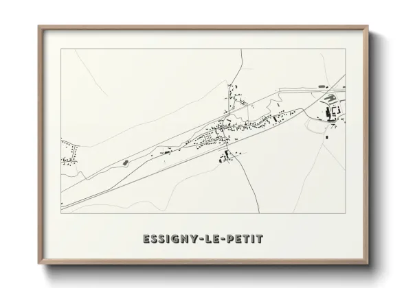 Une affiche de carte sur Essigny-le-Petit