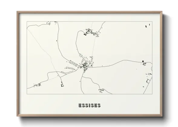 Une affiche de carte sur Essises