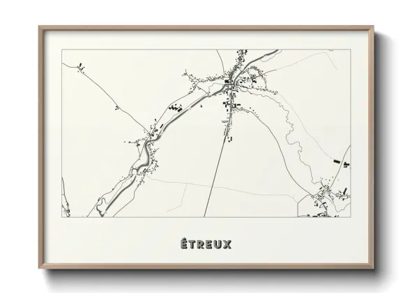 Une affiche de carte sur Étreux
