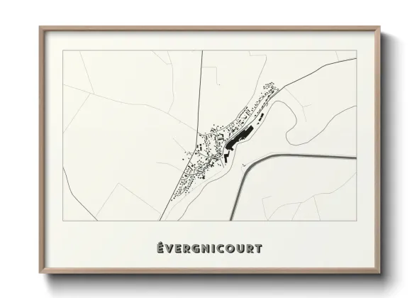 Une affiche de carte sur Évergnicourt
