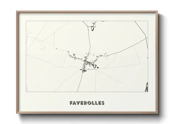 Une affiche de carte sur Faverolles