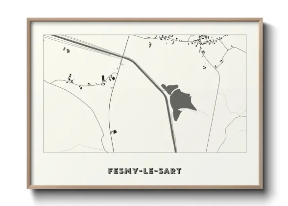 Une affiche de carte sur Fesmy-le-Sart