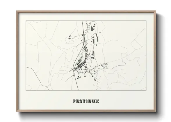 Une affiche de carte sur Festieux