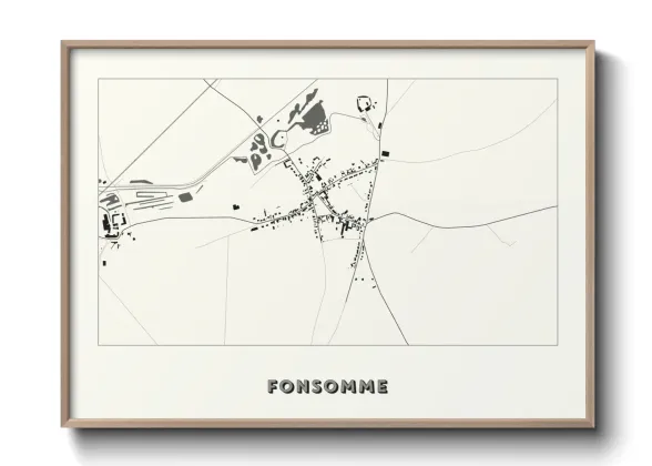 Une affiche de carte sur Fonsomme