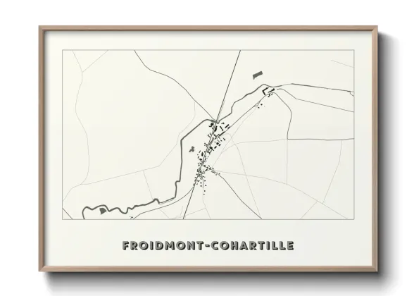 Une affiche de carte sur Froidmont-Cohartille