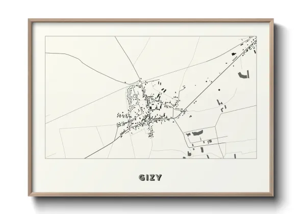 Une affiche de carte sur Gizy
