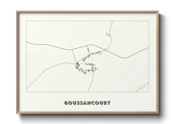 Une affiche de carte sur Goussancourt
