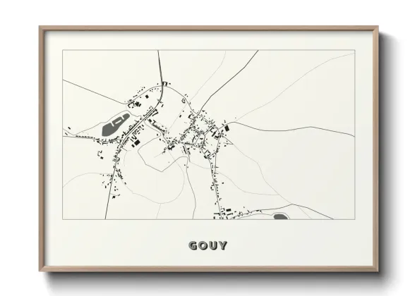 Une affiche de carte sur Gouy