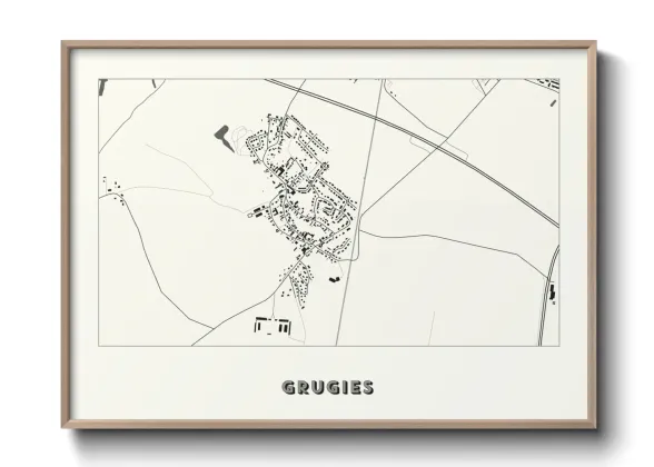 Une affiche de carte sur Grugies