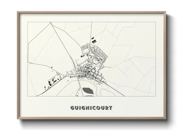Une affiche de carte sur Guignicourt