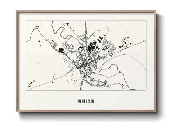 Une affiche de carte sur Guise
