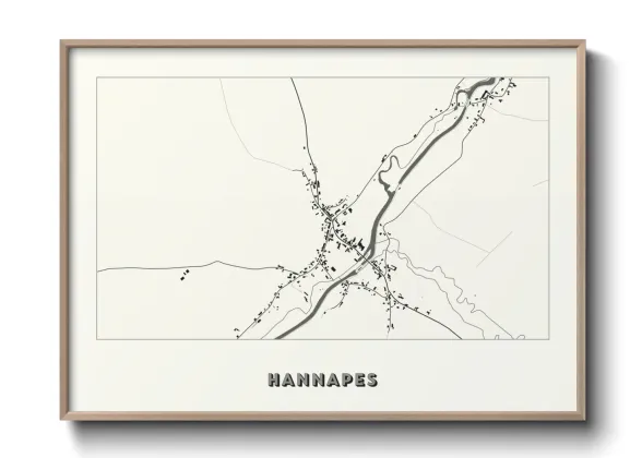 Une affiche de carte sur Hannapes
