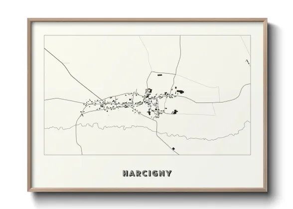 Une affiche de carte sur Harcigny