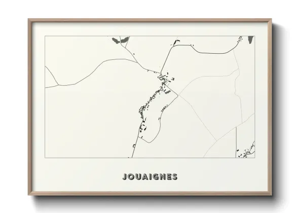 Une affiche de carte sur Jouaignes