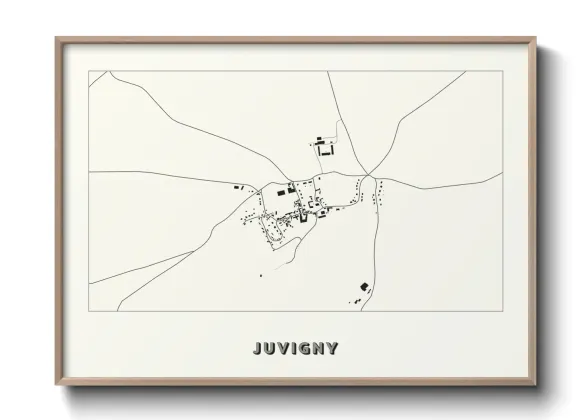 Une affiche de carte sur Juvigny
