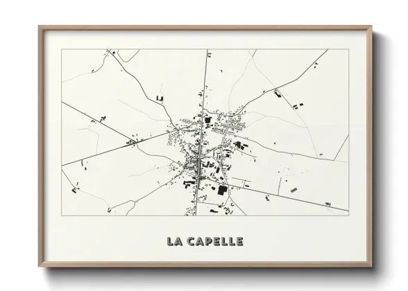Une affiche de carte sur La Capelle