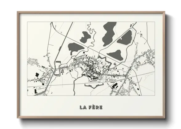 Une affiche de carte sur La Fère