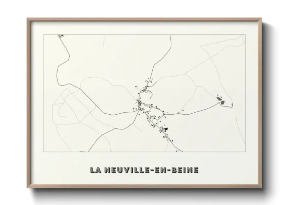 Une affiche de carte sur La Neuville-en-Beine