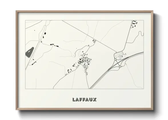 Une affiche de carte sur Laffaux