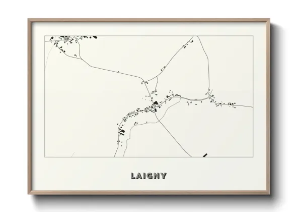 Une affiche de carte sur Laigny