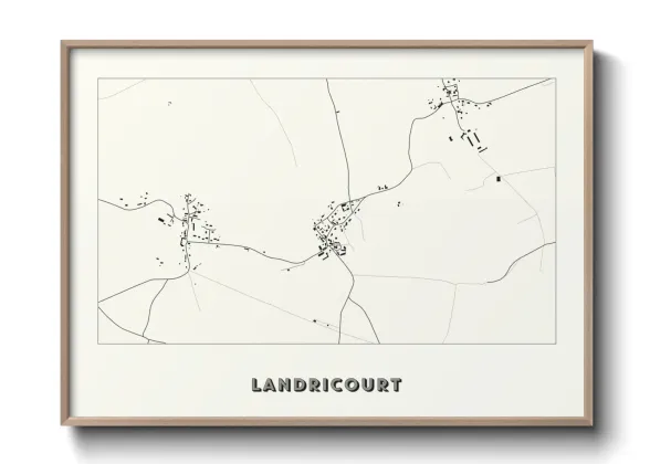 Une affiche de carte sur Landricourt