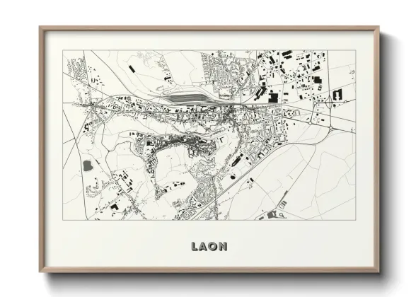 Une affiche de carte sur Laon