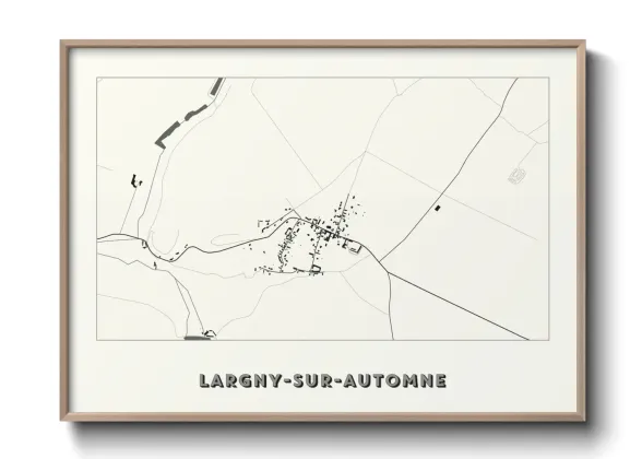 Une affiche de carte sur Largny-sur-Automne